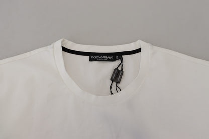 White Printed Short Sleeves Men T-shirt