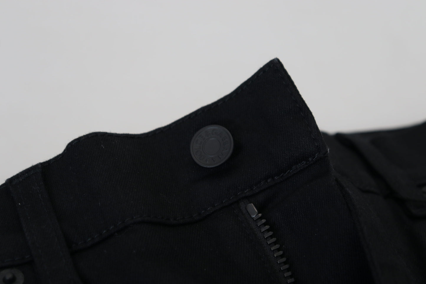 Black Cotton Skinny Men Denim Jeans
