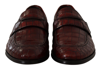 Bordeaux Exotic Leather Dress Derby  Shoes