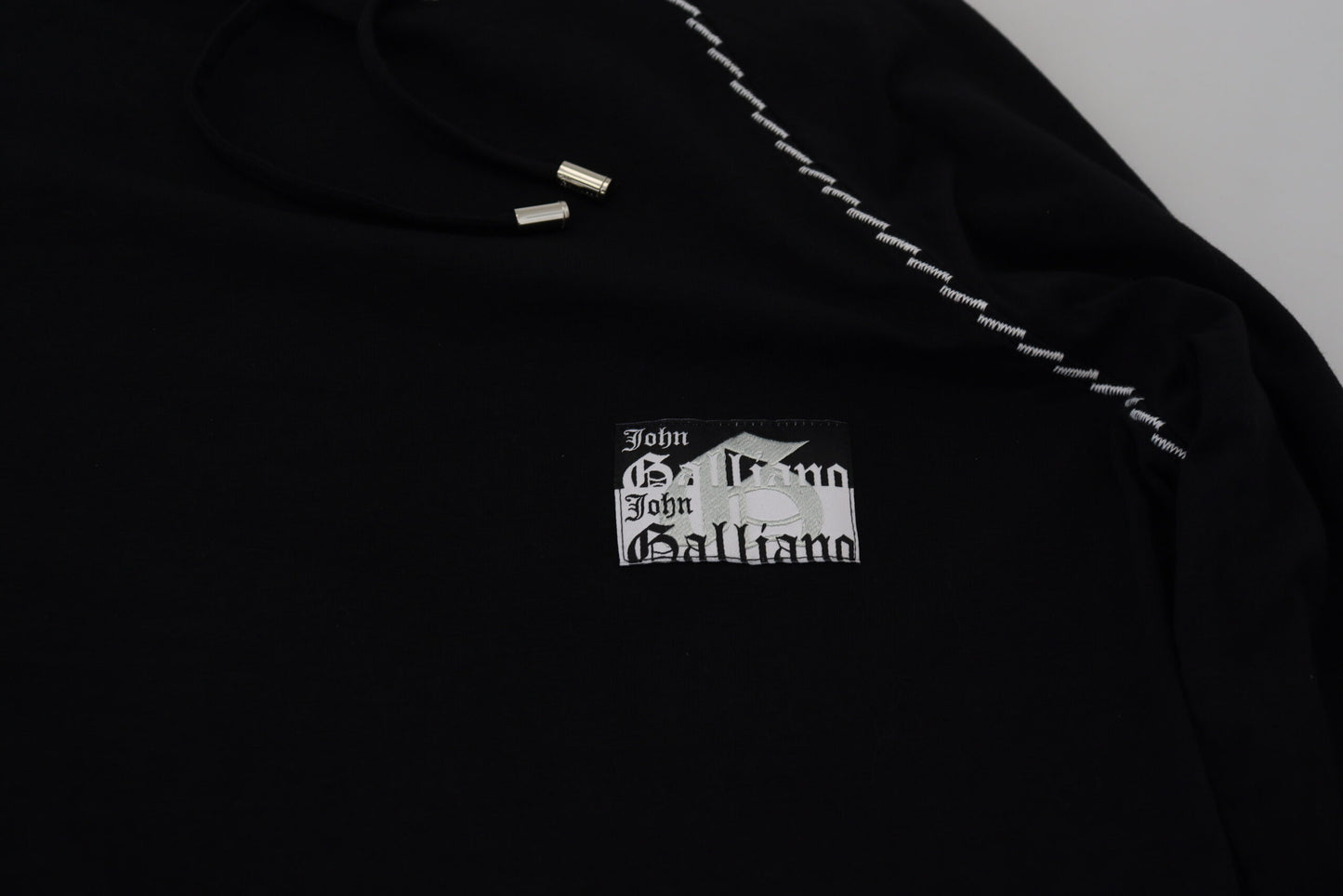 Black Cotton Hooded Sweatshirt Sweater