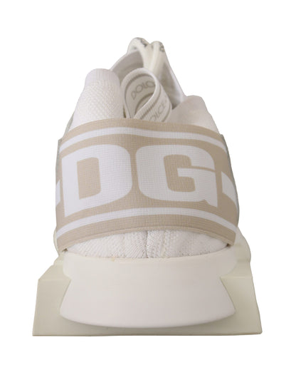 White Fabric Suede Sorrento Lace Up Sneakers Shoes