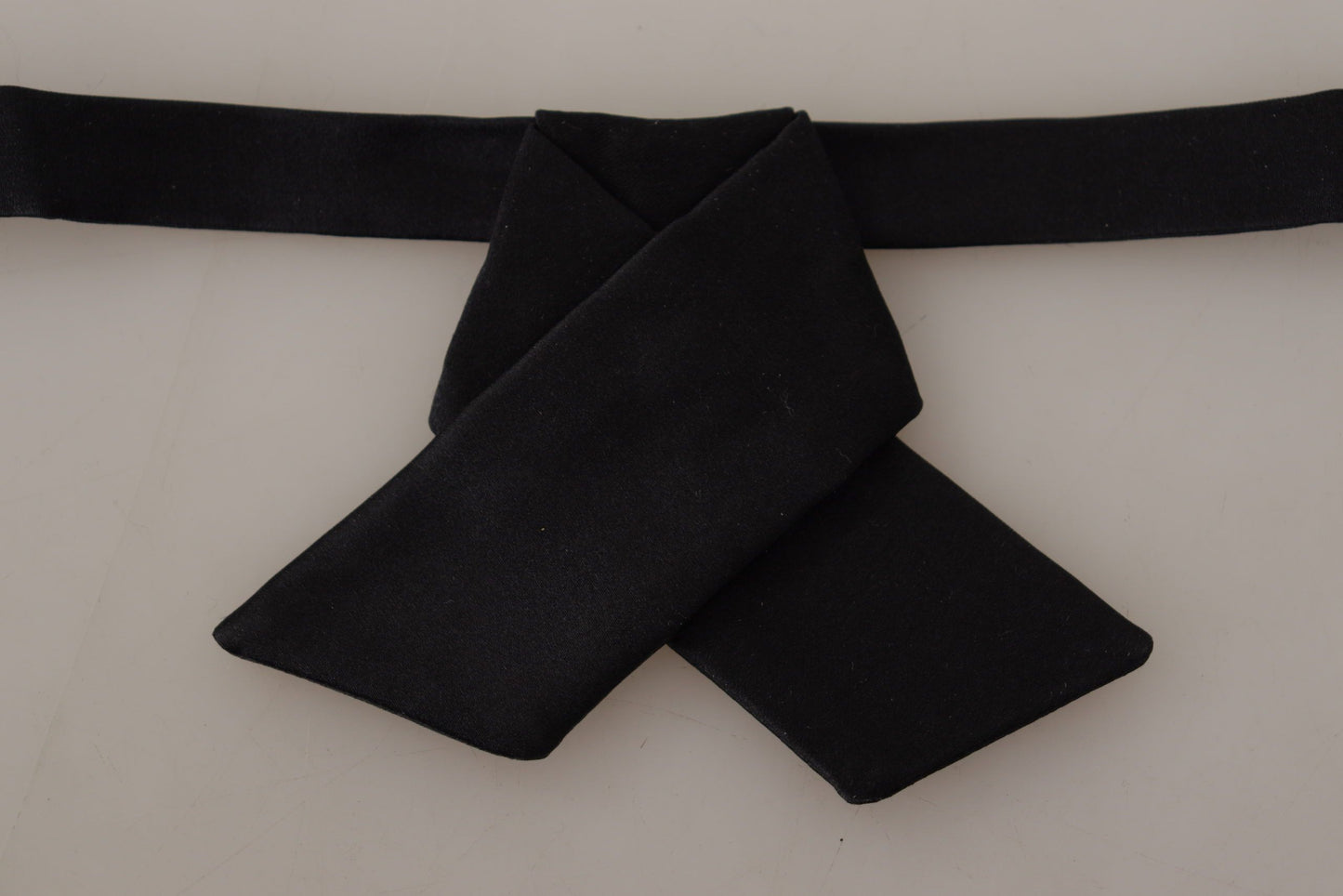 Black 100% Silk Adjustable Neck Papillon Bow Tie