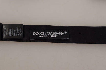 Black 100% Silk Adjustable  Bow Tie