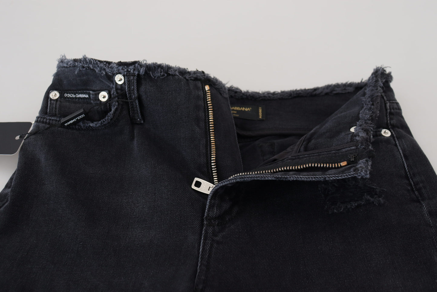 Black Cotton Skinny High Waist Denim Jeans