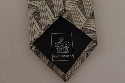 Beige Fantasy Pattern Adjustable Necktie Accessory Tie