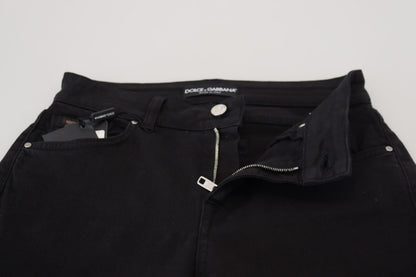 Black Cotton Skinny Women Denim Jeans