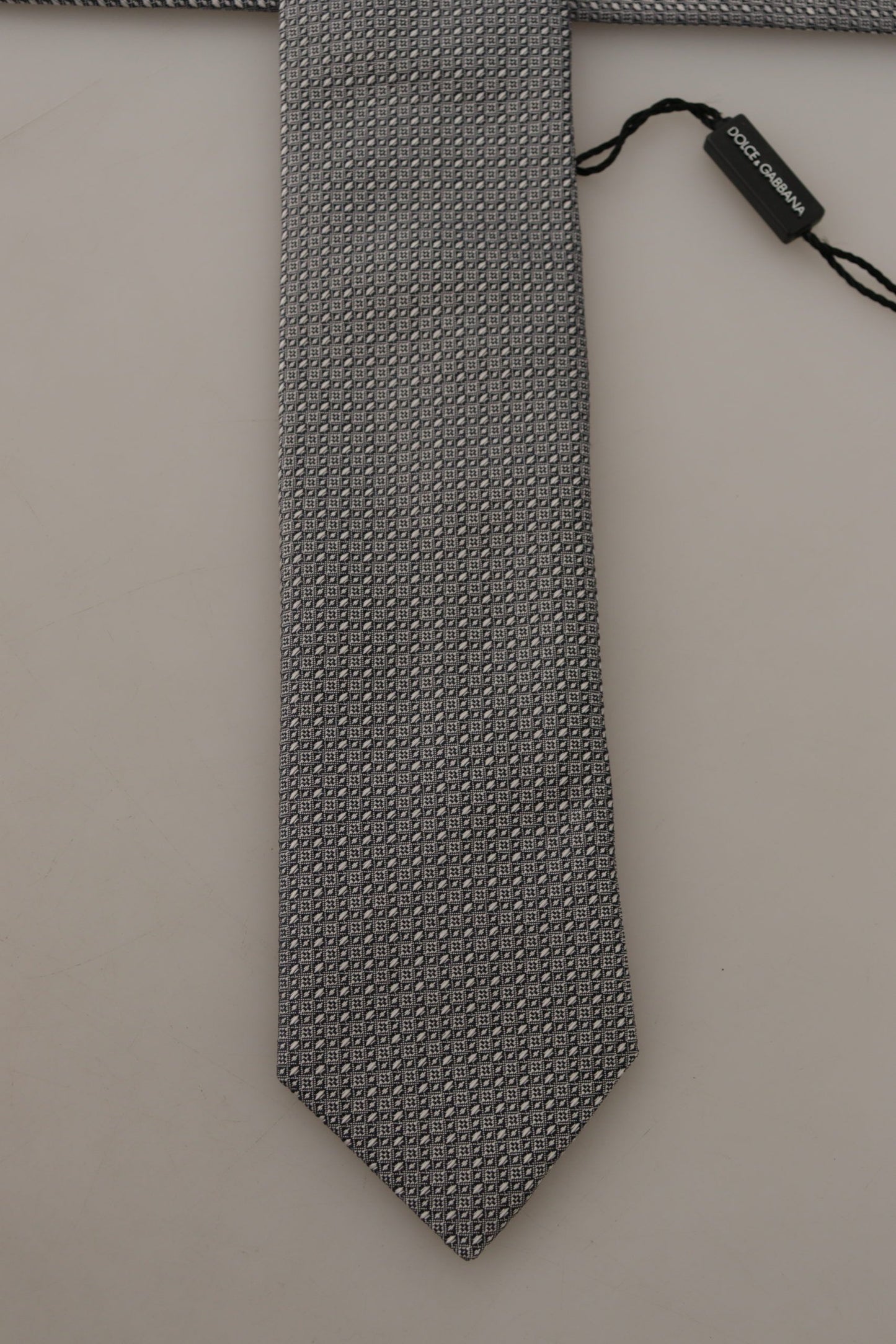 White Black Fantasy Pattern Accessory Necktie