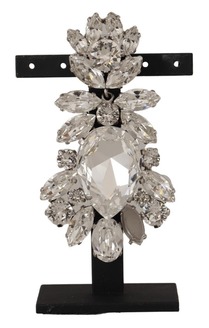 White Large Baroque Crystal Women Brooch