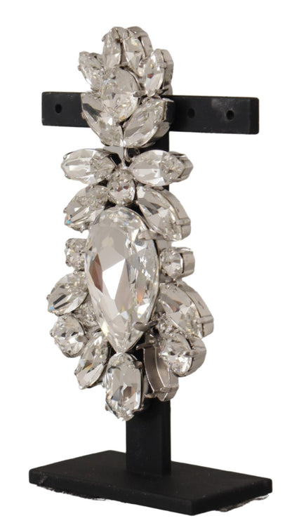 White Large Baroque Crystal Women Brooch
