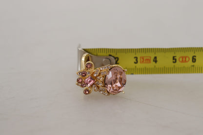 925 Sterling Silver Pink Crystal Men Cufflinks