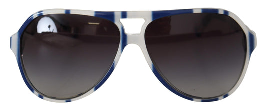 White Blue Stripe Full Frame Plastic DG4182P Sunglasses