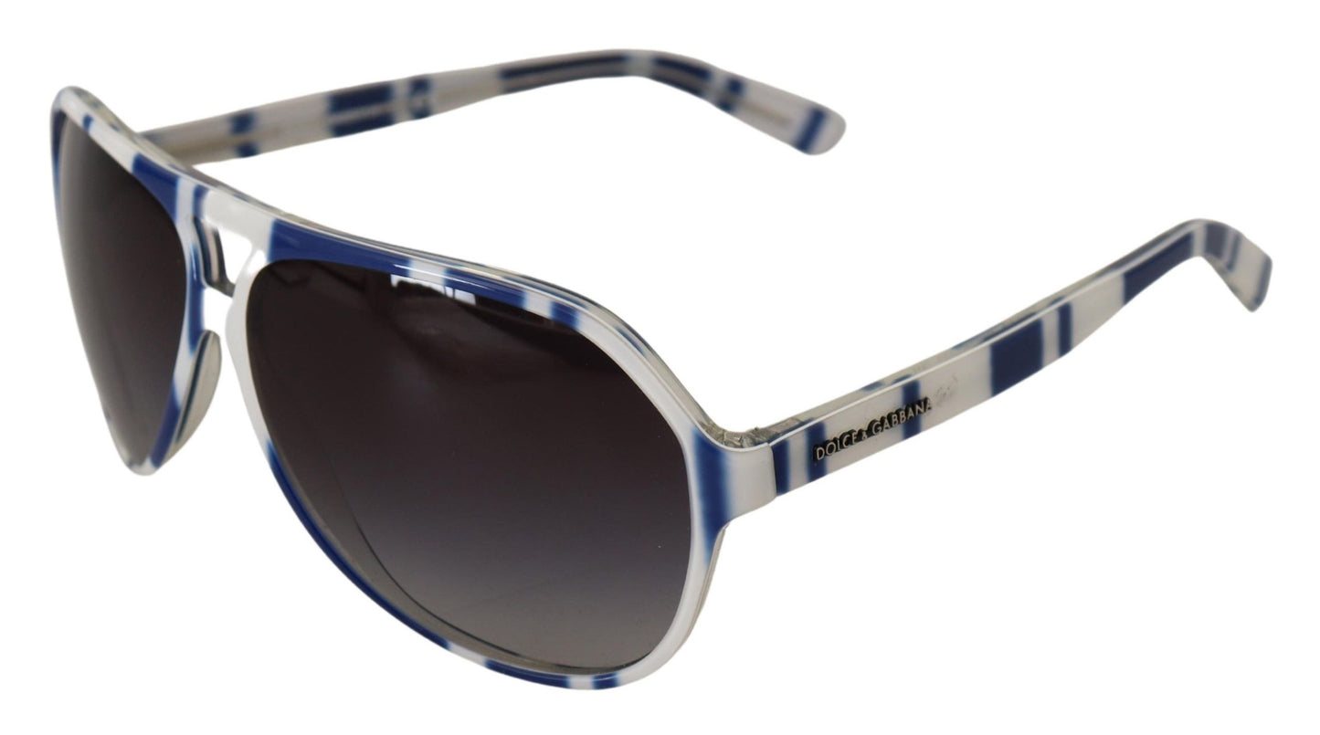 White Blue Stripe Full Frame Plastic DG4182P Sunglasses