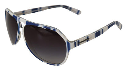 White Blue Stripe Full Frame Plastic DG4182P Sunglasses