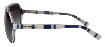White Blue Stripe Full Frame Plastic DG4182P Sunglasses