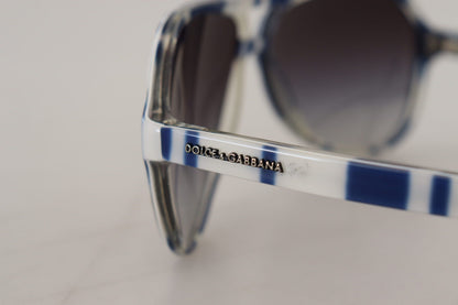 White Blue Stripe Full Frame Plastic DG4182P Sunglasses