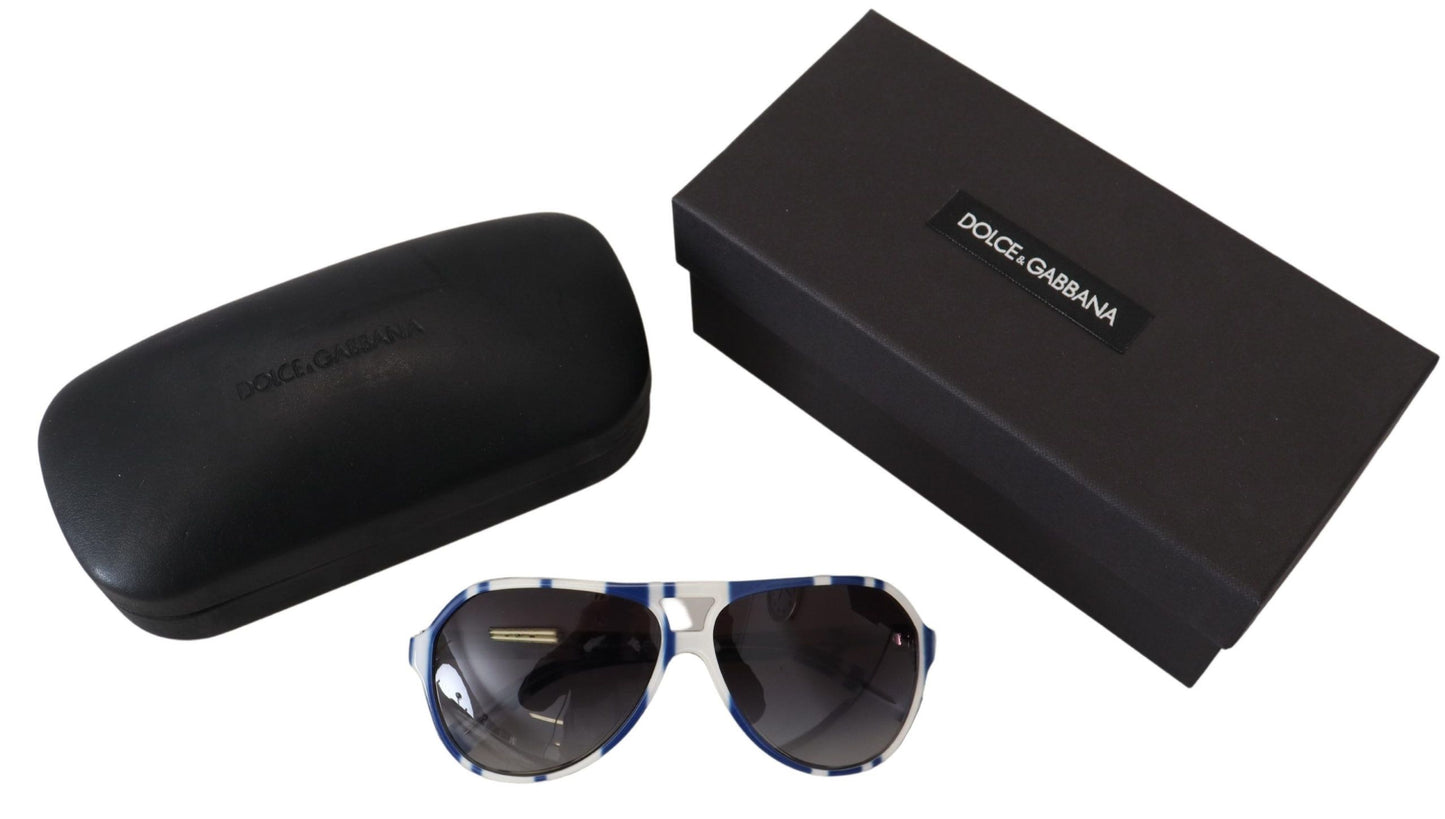 White Blue Stripe Full Frame Plastic DG4182P Sunglasses