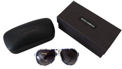 White Blue Stripe Full Frame Plastic DG4182P Sunglasses