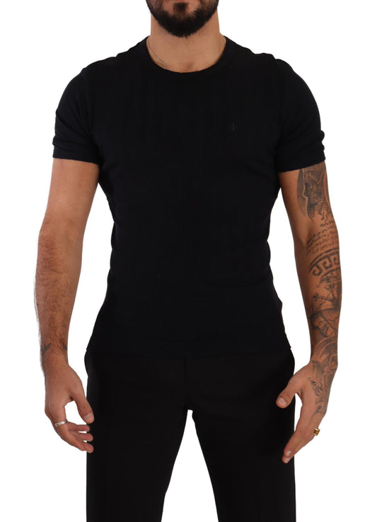 Black Cotton Stretch T-shirt Underwear