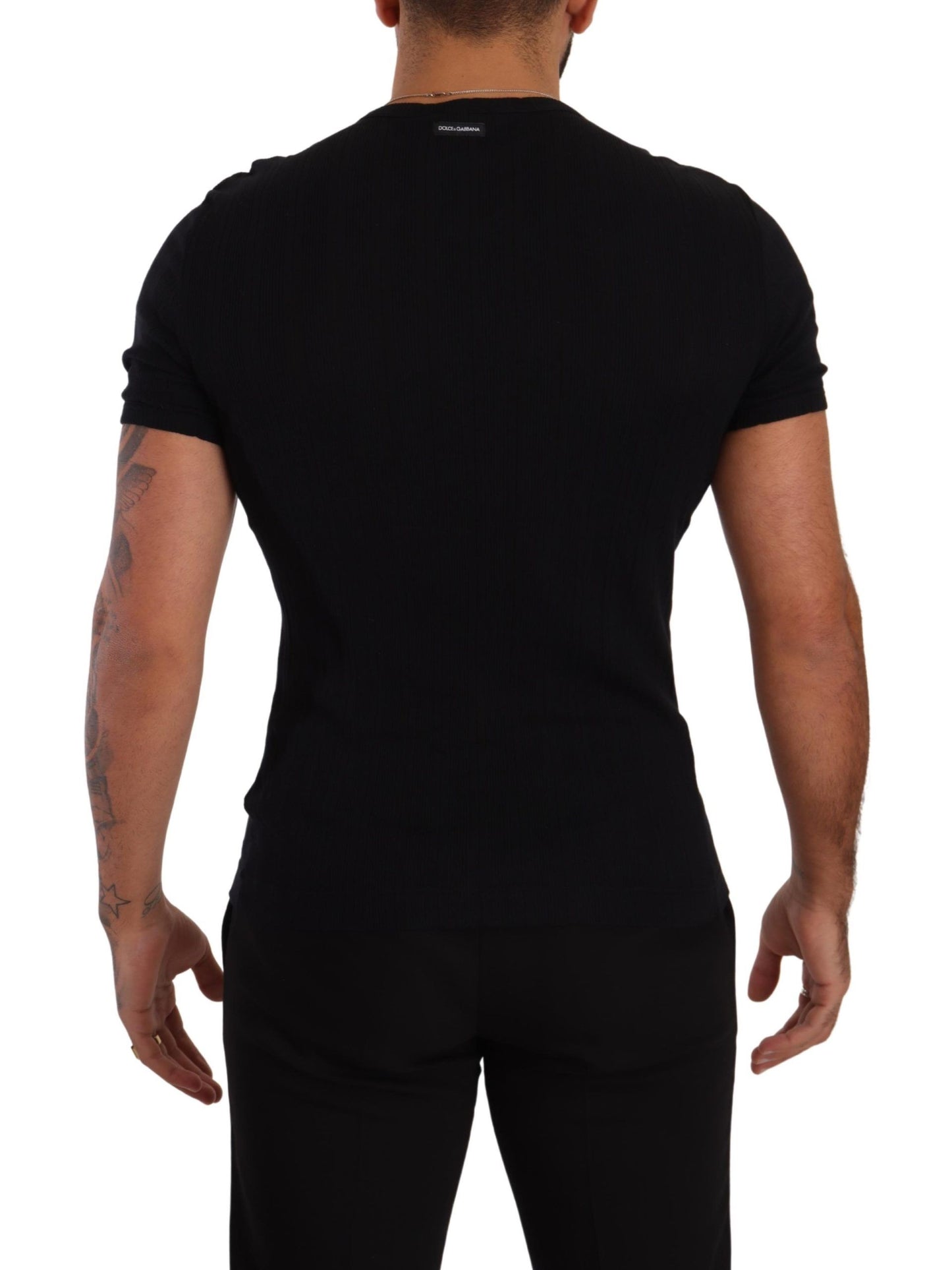 Black Cotton Stretch T-shirt Underwear