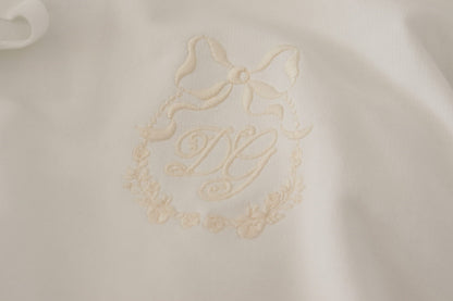 White Hoodie Pullover Embroidered Sweater
