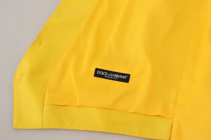 Yellow Polyester Waistcoat Dress Formal Vest