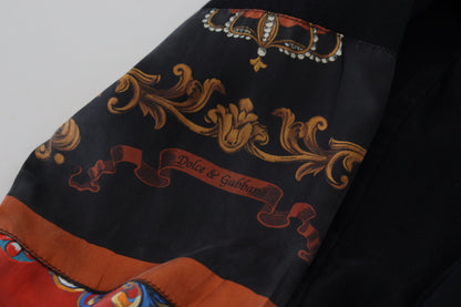 Black Cotton Crewneck Pullover Logo Sweater