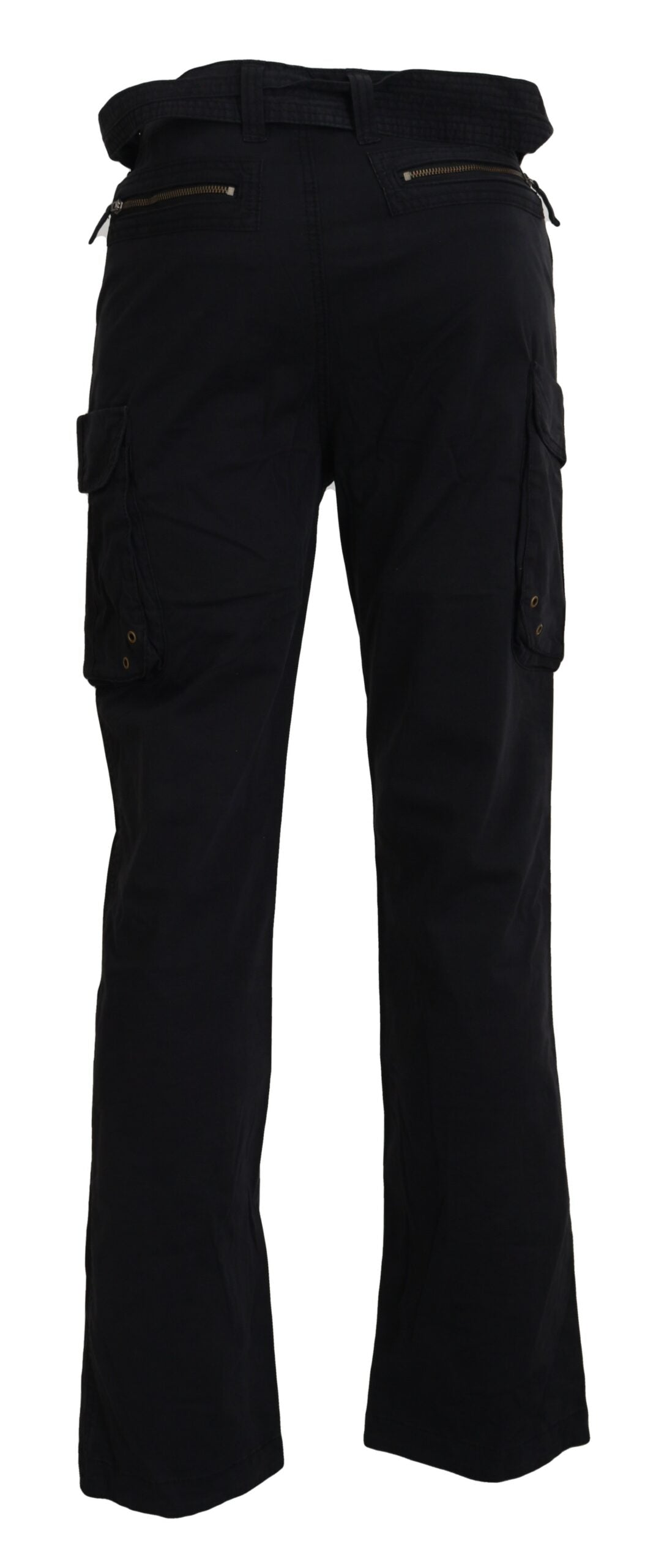 Black Belted Cargo Men Pants