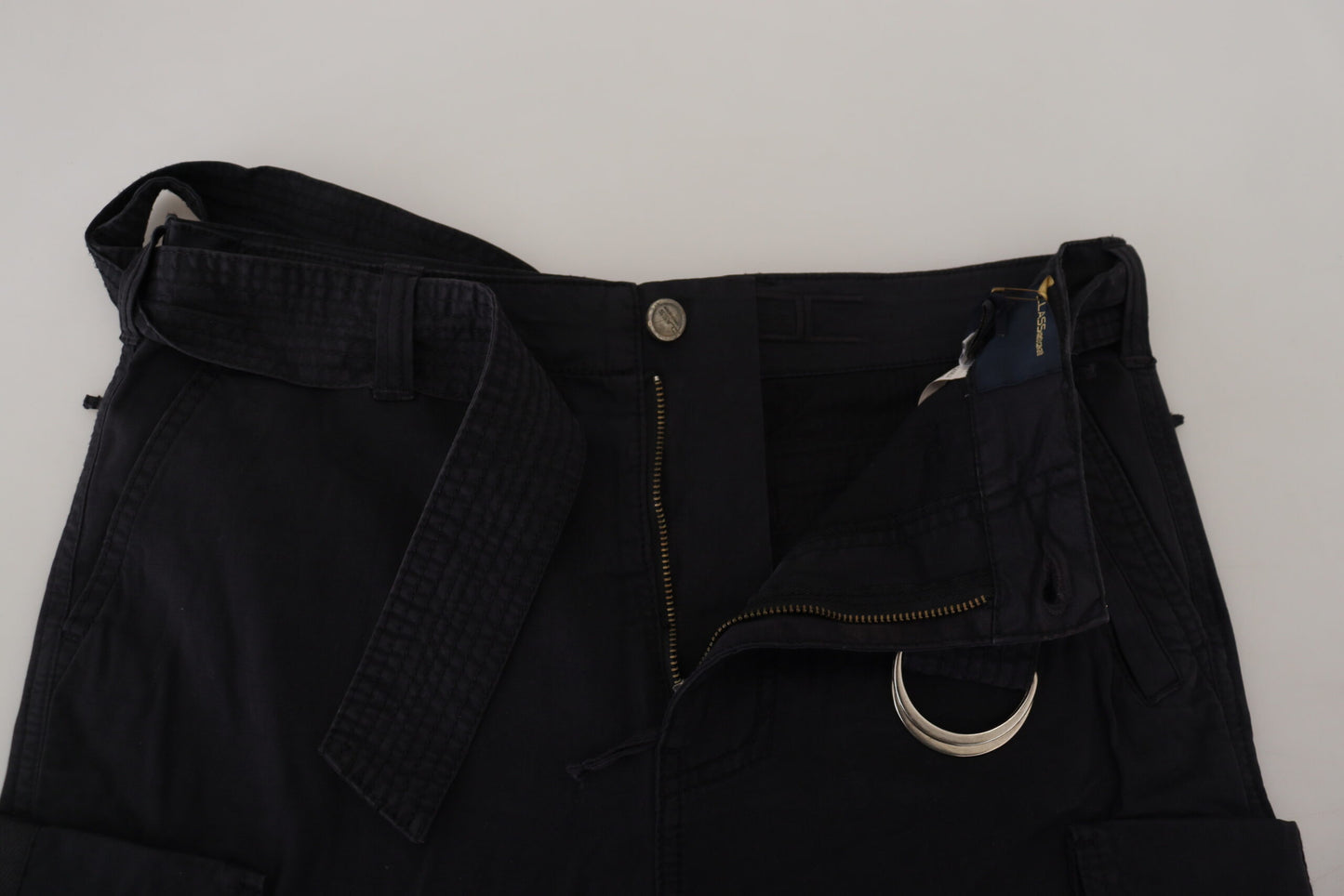 Black Belted Cargo Men Pants