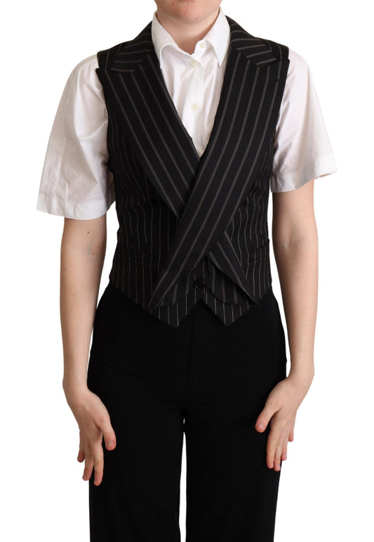 Black Brown Leopard Print Waistcoat Vest