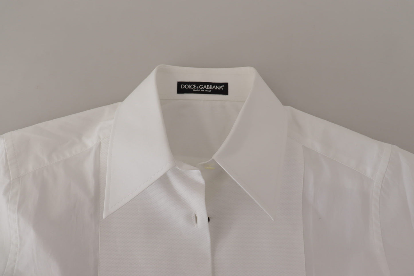White Short Sleeve Tuxedo Formal Blouse Shirt