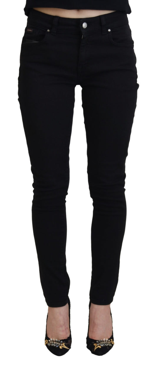 Black Cotton Skinny Women Denim Jeans