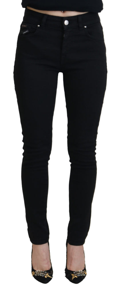 Black Cotton Skinny Women Denim Jeans