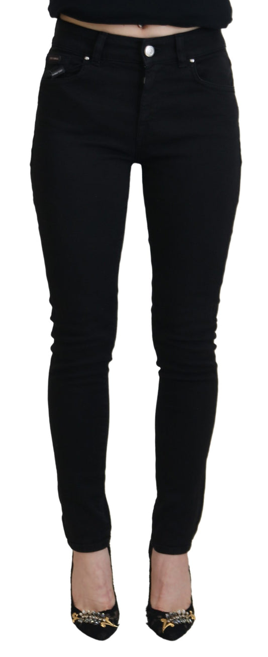 Black Cotton Skinny Women Denim Jeans