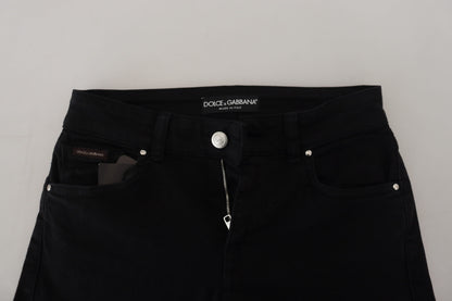 Black Cotton Skinny Women Denim Jeans