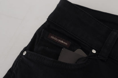 Black Cotton Skinny Women Denim Jeans