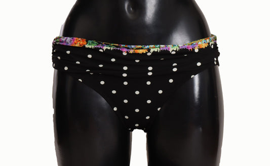 Bikini Bottom Black Polka Dot Swimwear