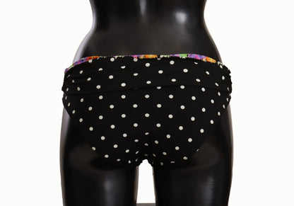Bikini Bottom Black Polka Dot Swimwear