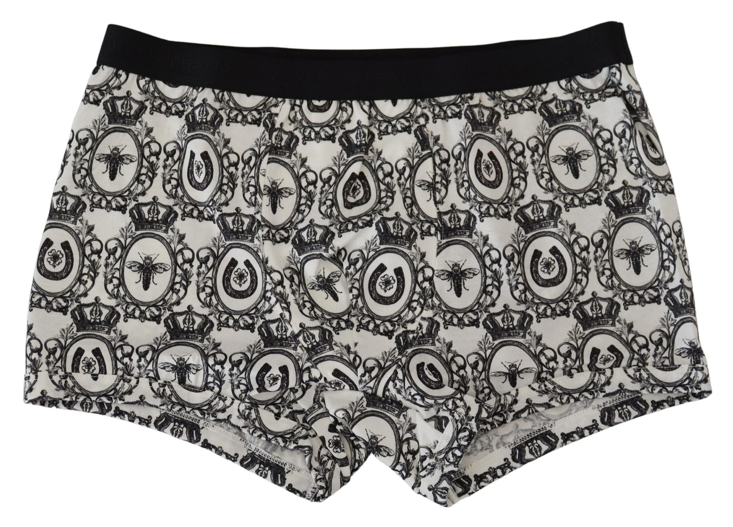 White Printed Cotton Regular Boxer Underwear