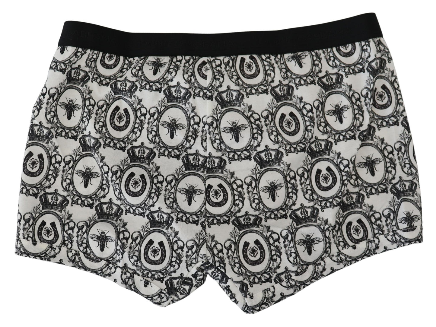 White Printed Cotton Regular Boxer Underwear