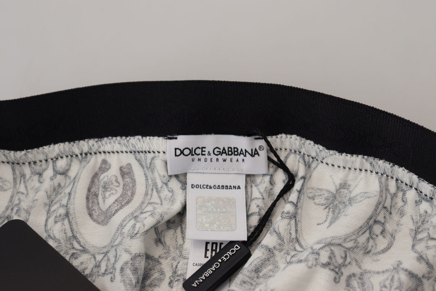 White Printed Cotton Regular Boxer Underwear