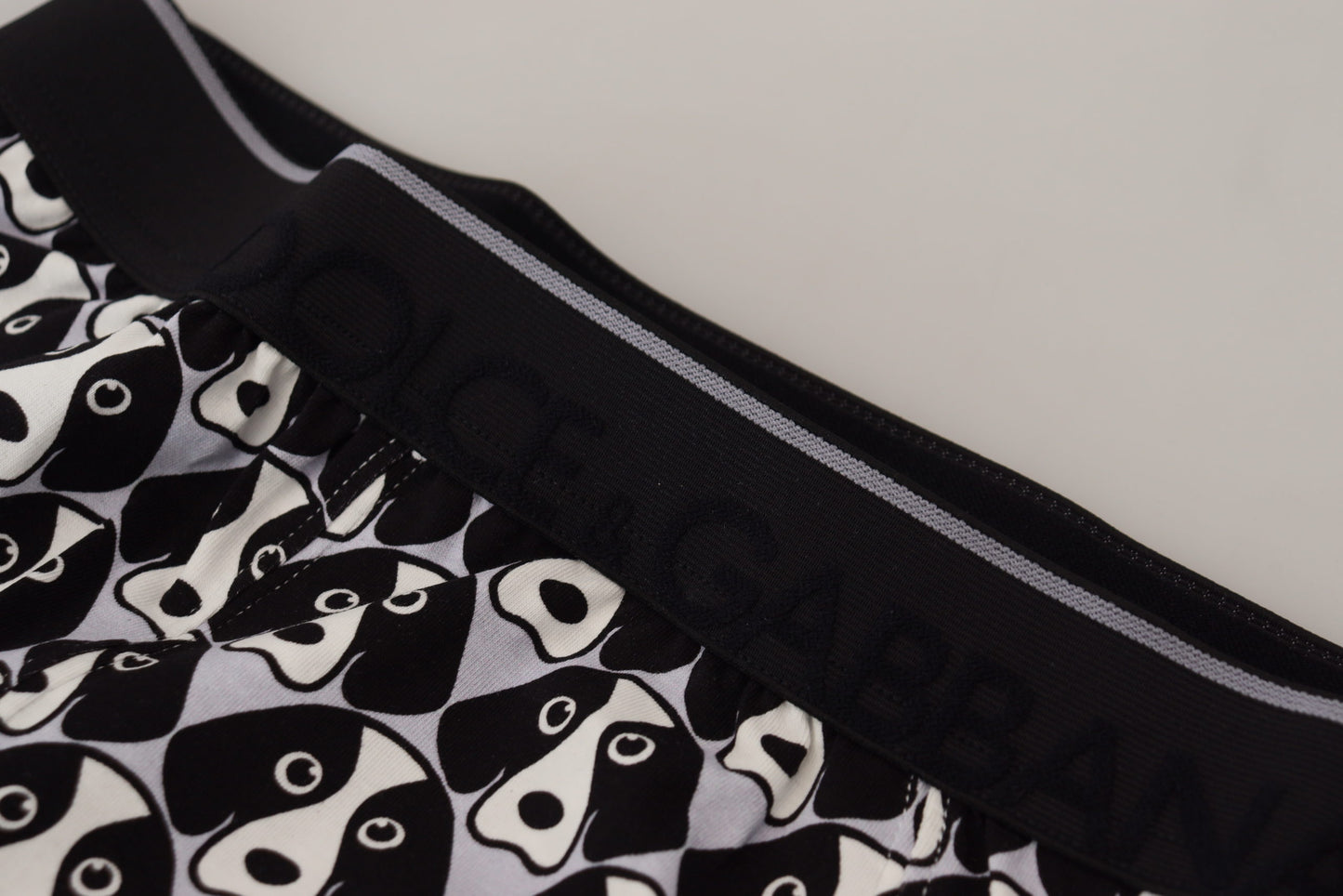 Black Dog Print Cotton Regular Boxer Underwear