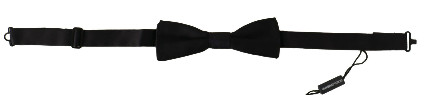 Black 100% Silk Adjustable Neck Papillon Tie