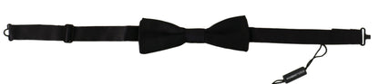 Black 100% Silk Adjustable Neck Papillon Tie