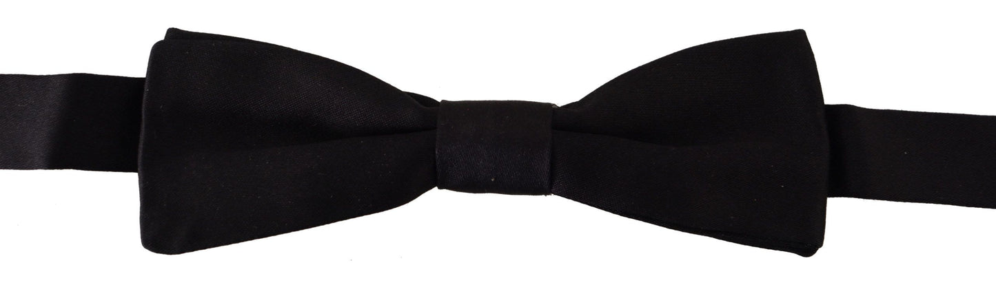 Black 100% Silk Adjustable Neck Papillon Tie