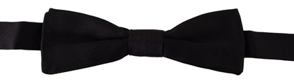 Black 100% Silk Adjustable Neck Papillon Tie