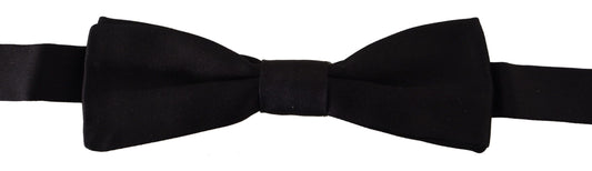 Black 100% Silk Adjustable Neck Papillon Tie