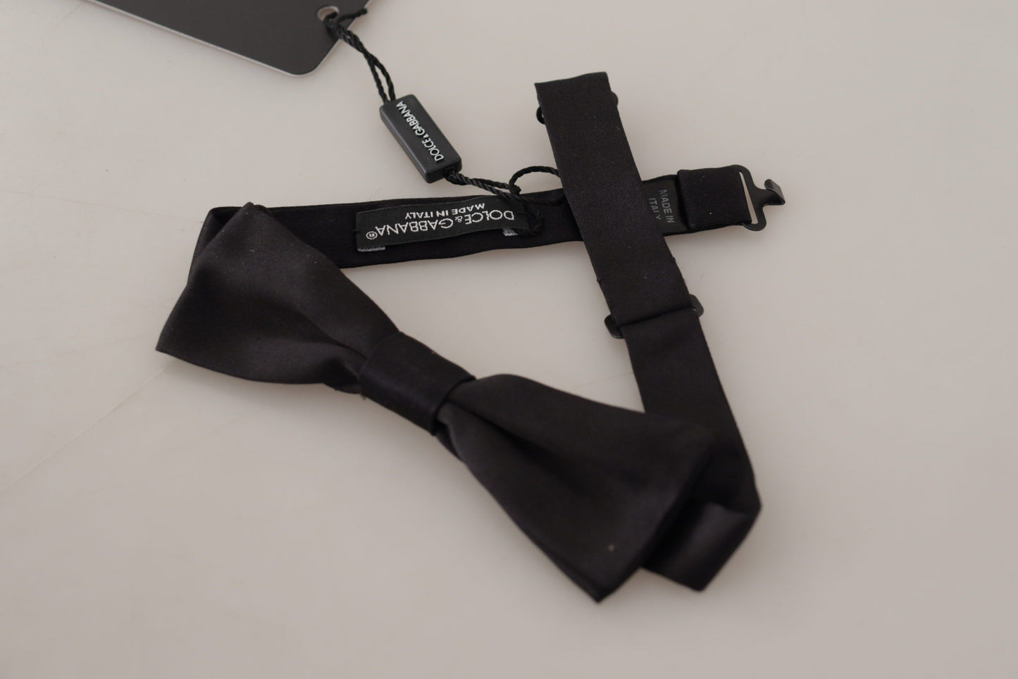 Black 100% Silk Adjustable Neck Papillon Tie