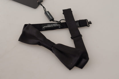 Black 100% Silk Adjustable Neck Papillon Tie