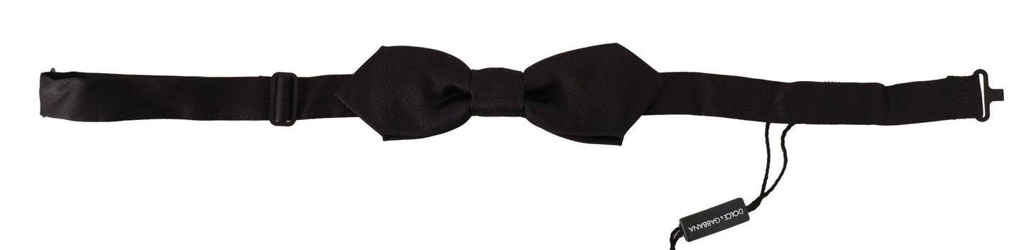 Black 100% Silk Adjustable Neck Papillon Tie