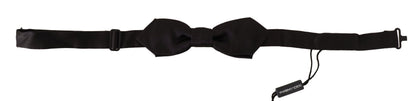 Black 100% Silk Adjustable Neck Papillon Tie